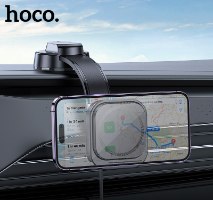 מעמד רכב מגנטי Hoco HW24 עם טעינה אלחוטית וכבל נשלף