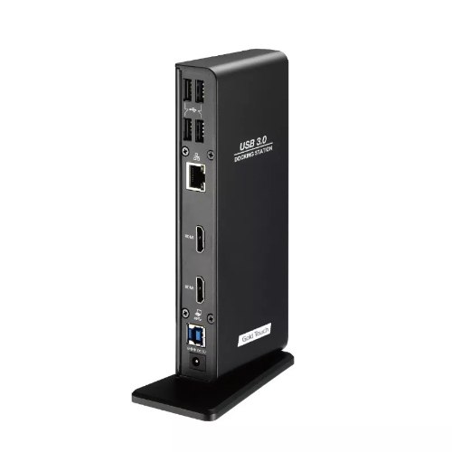 תחנת עגינה חיבור TYPE-C+USB 3 ל-DUAL HDMI+ AUDIO+ LAN