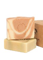 זוג סבונים  טבעיים (True Soap) בעבודת יד - לפנים ולגוף | ארוז כצמד