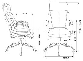 כיסא משרדי - BUROCRAT T-9904NSL PU - חום