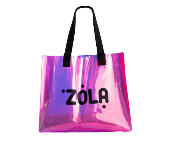 Zola תיק סיליקון ורוד מטאלי