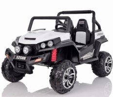 רכב שטח דמוי 24V RZR 4X4 צמיגי גומי לבן