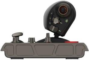 בקר טיסה ומצערת Turtle Beach VelocityONE Flightdeck PC – פריט בודד בצבעי שחור ואפור עם כפתורים ובקרות שונות
