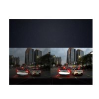 מצלמת רכב Viofo A119 – השוואת צילום לילה עירוני המציגה בהירות ופרטים משופרים מימין
