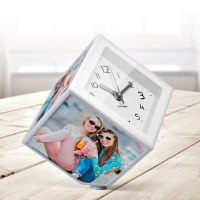 שעון קרוסלה מסתובב עם תמונות Photo Clock - מארז לא מושלם