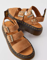 Gryphon Quad Leather Platform Sandals בהיר
