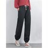 שחור - מכנסי טרנינג עם פליז טק פנימי Fluffy