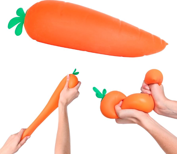 סקווישי נידו גזר ענקי 23 ס''מ מעיכה רכה - Giant Carrot Nido Squishy - 128-42