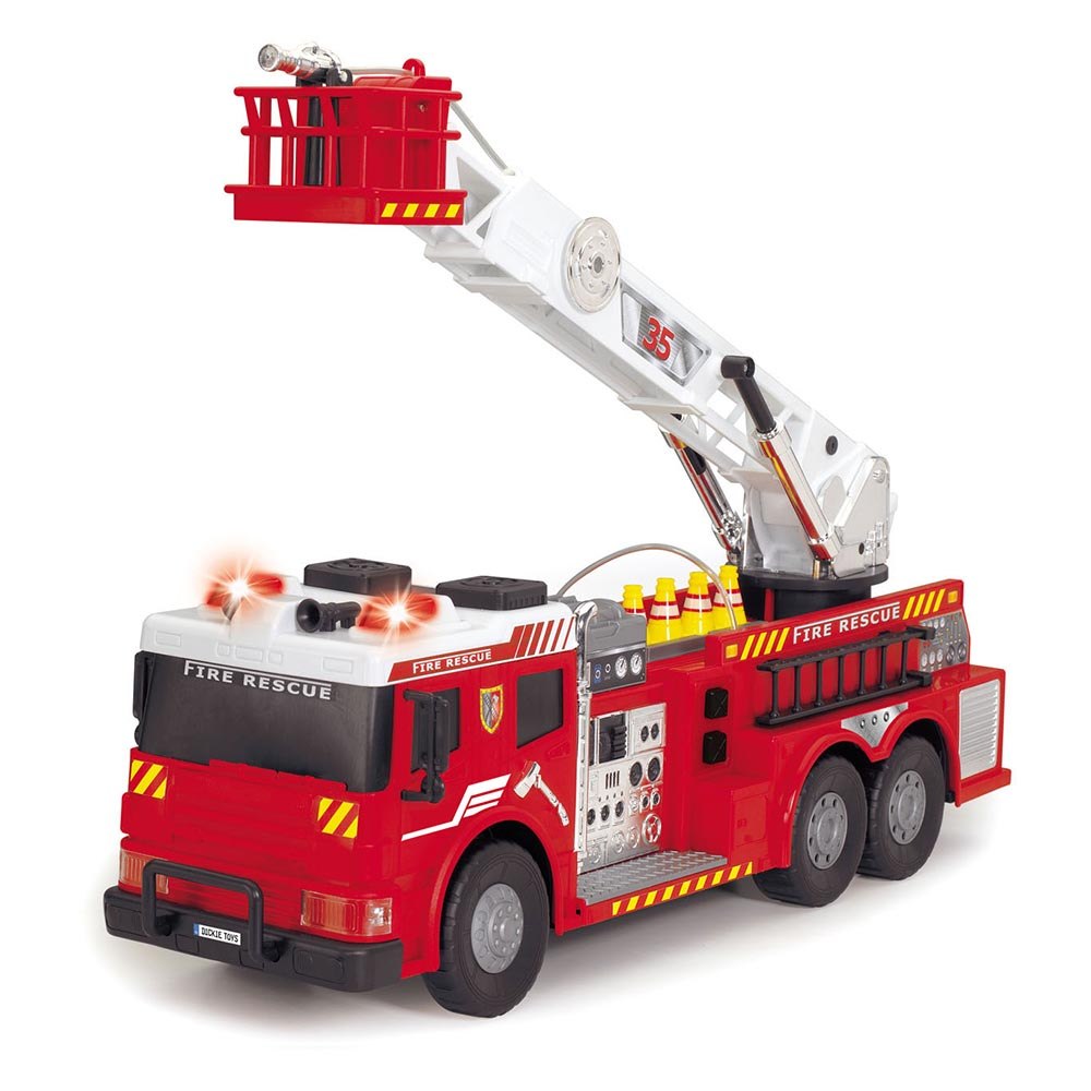 כבאית על שלט משפריצה מים 60 סמ אורקלית DICKIE TOYS RC Fire Truck