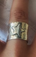 טבעת כוכב מרוקע מכסף