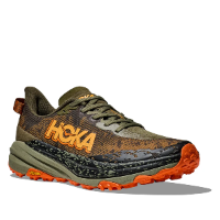 HOKA SPEEDGOAT 6 WIDE - נעלי ספורט רחבות גברים ספידגוט 6 רחבות בצבע זית/כתום | HOKA גברים