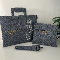 תיק מפואר לטלית דמוי עור אותיות בולטות "ויברכך.."-כסף