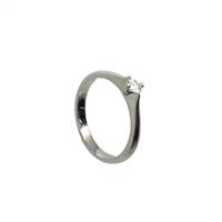 טבעת אירוסין זהב לבן 14K יהלום מרכזי OP09160088608