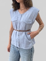 חולצת תמרה ג׳ינס בהיר