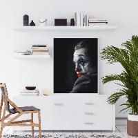 ציור של הג'וקר מודפס על קנבס מתוח וממוסגר "The Joker"  | פריסה לאורך\רוחב\ריבוע