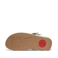 Fit Flop Lulu Crystal-Buckle Toe Post Sandals Urban White לולו קריסטל אבזם טו פוסט לבן