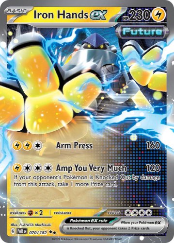 קלף פוקימון בודד single - IRON HANDS EX – PARADOX RIFT– 070/182