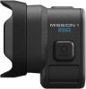 מצלמת אקסטרים GoPro Mission 1 Pro Grip Edition – מצלמה שחורה במבט צד עם מגן עדשה מורכב וכפתור הפעלה אלחוטי