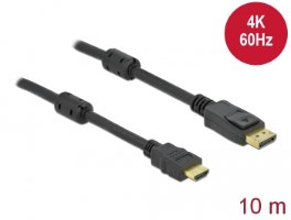 כבל מסך Delock DisplayPort 1.2 to HDMI Cable 4K 30 Hz 10 m