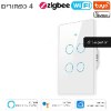לבן - 4 מתגים - מתג קיר לחכם לבית חכם תומך Wifi ו Tuya