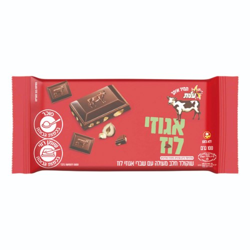 שוקולד חלב מעולה עם שברי אגוזי לוז, 100 גרם