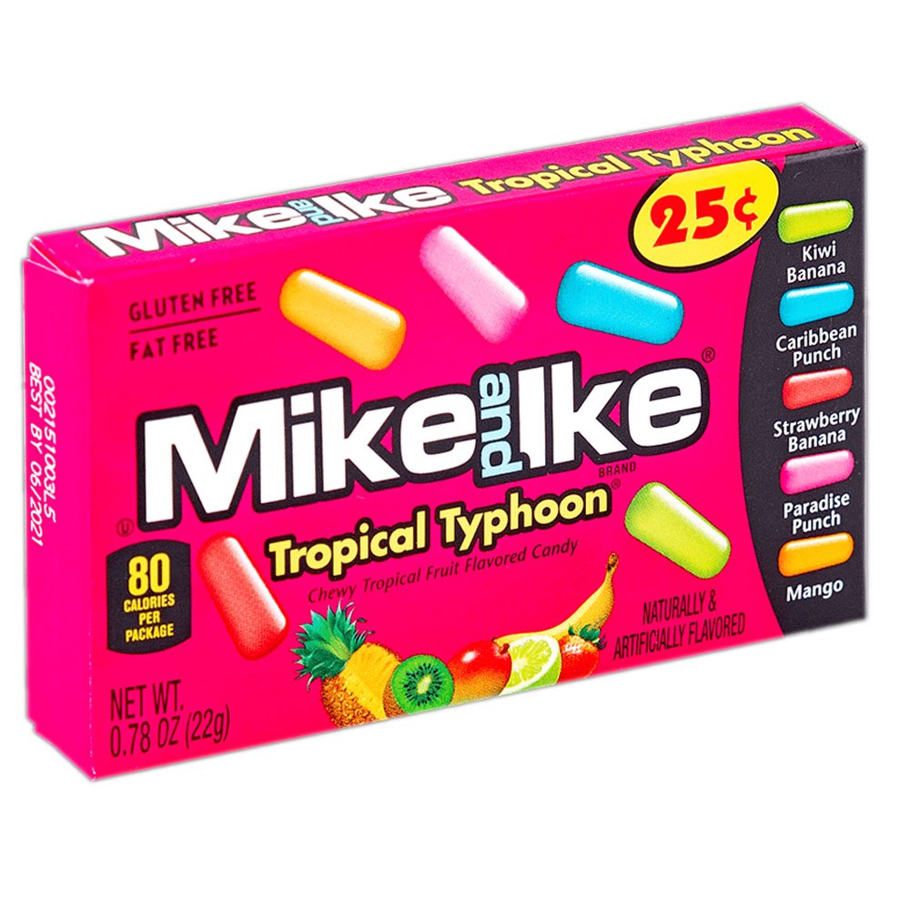 סוכריות ג'לי מייק&אייק בקופסא בטעם פירות טרופים 🍉🥝🥭 140g