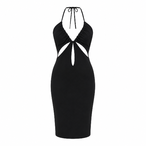 CUT OUT DRESS- BLACK