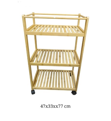 מעמד למגבות מבמבוק 3 קומות מידה 47X33X77 ס"מ