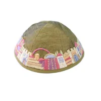 כיפות עם רקמה דגם ירושלים