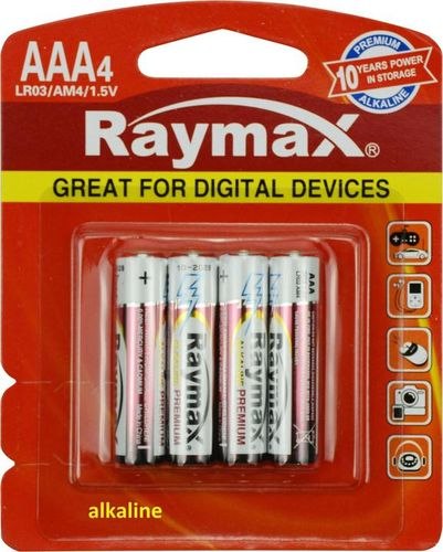 סוללות AAA4  אלקליין 19004110 מבית RAYMAX