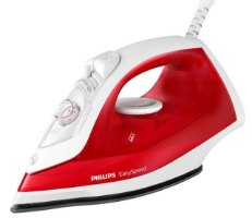 מגהץ אדים Philips EasySpeed GC1742 – מגהץ אדים אחד בצבע אדום ולבן מונח על רקע לבן