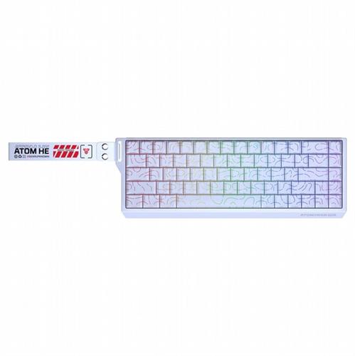 מקלדת גיימינג אלחוטית מגנטית Fantech ATOM HE68 Pro MK922 לבנה טופוגרפית - ללא חריטה בעברית