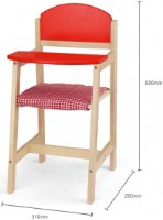 ויגה - כיסא אוכל לבובה מעץ - 50280 VIGA