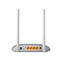 ראוטר TP-Link 802.11n Wireless N TD-W9960 VDSL/ADSL2+ 300Mbps – גב הראוטר הלבן עם שתי אנטנות אלחוטיות