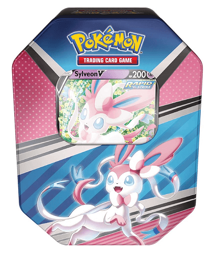 Pokemon TCG: V Heroes Tin (Sylveon V) קלפי פוקימון TCG מקוריים מארז פח V סילביאון