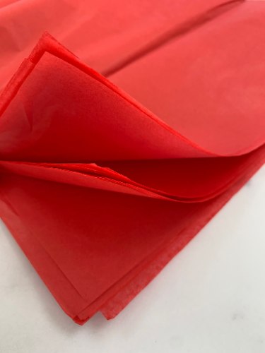 10 יח- נייר משי לאריזה 51*66 ס"מ - צבע אדום
