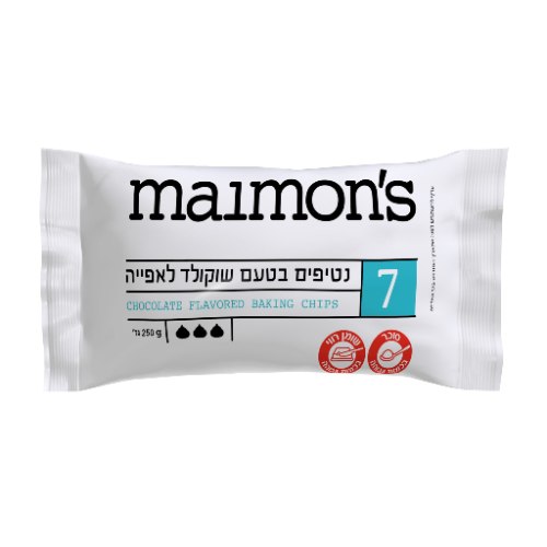 נטיפים בטעם שוקולד לאפייה 250 גרם