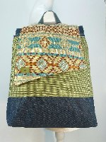 תיק גב נטעלי ירוק גינס אתני
