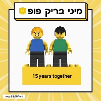 מיני בריק פופ זוגי - מיני דמות שלכם מקוביות הרכבה בעיצוב אישי