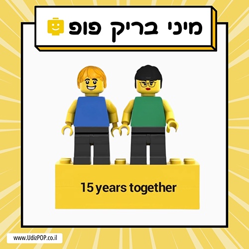 מיני בריק פופ זוגי - מיני דמות שלכם מקוביות הרכבה בעיצוב אישי