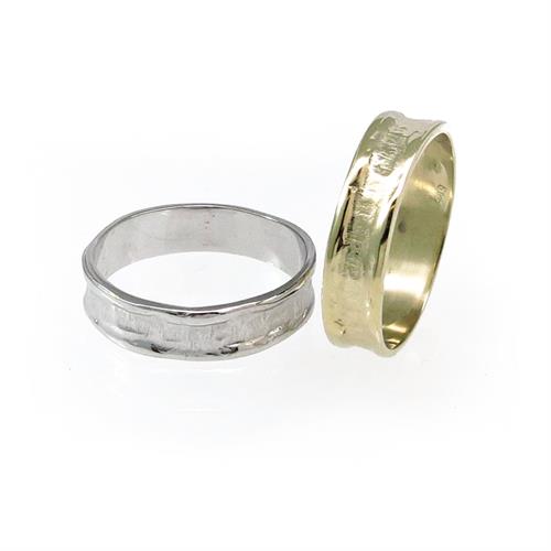 טבעת נישואין לגבר ולאשה בזהב 14 קרט- דגם WR475