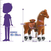 סוס רכיבה פוני סייקל לגילאי 4-8 דגם UX424 חום בהיר ponycycle