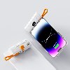 לבן Apple plug+Type-c plug - מיני פוואר בנק Powcharg עוצמתי וקטן במיוחד.