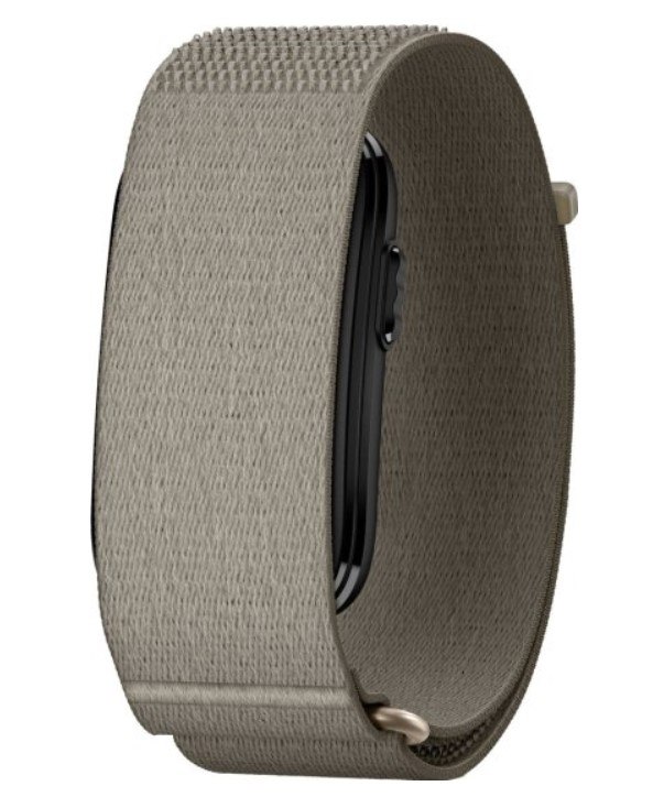 צמיד כושר ובריאות חכם ללא מסך צבע French Gray גודל רצועה Garmin Cirqa L-XL – Bluetooth צמיד אפור מבד מונח