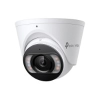 מצלמת כיפה Vigi S445 4MP – הפריט הלבן כולל עדשה כהה במרכז ופנסי תאורה על רקע לבן