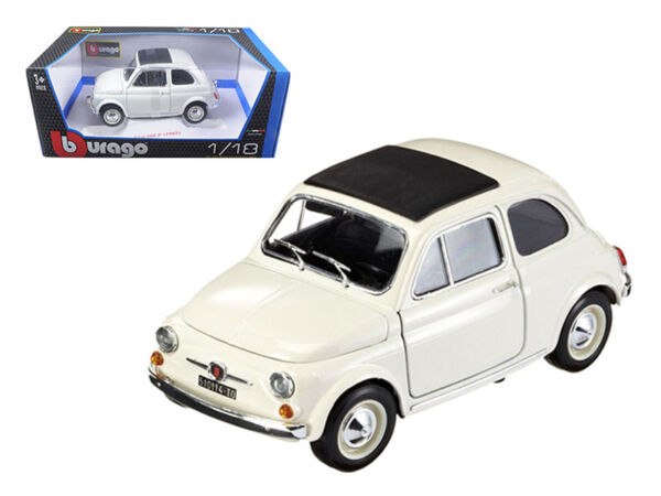 דגם מכונית פיאט 500 אף 1:18 1965 BBurago FIAT 500 F