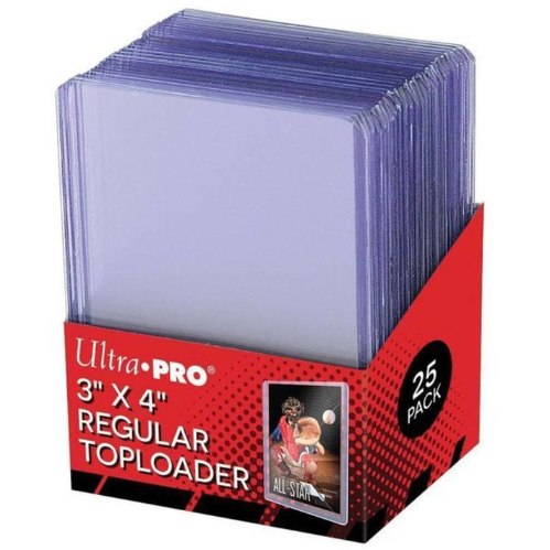 חבילת 25 יח' טופלואדרים לשמירה איכותית על קלף Ultra Pro Regular Toploader (3" x 4") Pack