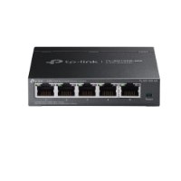 מתג שולחני TP-Link 5 Ports 2.5G Multi-Gigabit TL-SG105S-M2 – מתג רשת אפור כהה פריט בודד עם חמישה חיבורי LAN קדמיים Wi-Fi