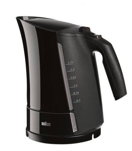 קומקום מים חשמלי בראון Braun WK-300B - הרתחה מהירה קיבולת גדולה הספר 2200W