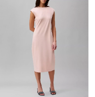 CALVIN KLEIN Women's Dress Sz M Ponte Shift Chic Rose